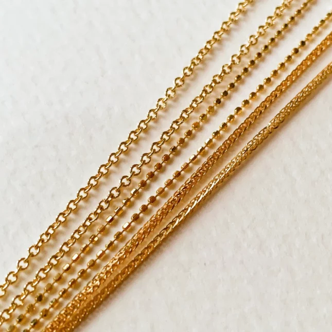 Pure Real 18K Yellow Gold Necklace Women 0.6mm/0.8mm/1mm Box Link Chain |  eBay